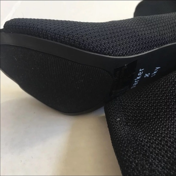 PARKER&SKYStretchBlackAnkleSockPeepToeBooties - Picture 3 of 8